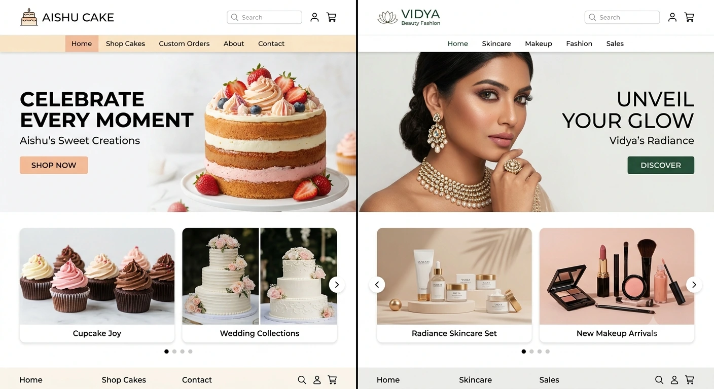 Nexlymate storefront and catalog link interface accessible 24/7 across devices